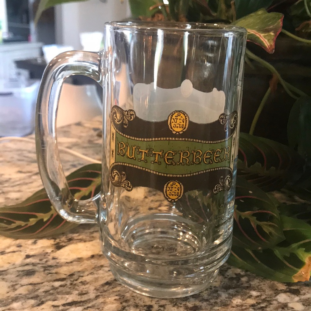 Warner Bros. Butterbeer Glass Mug - Clear and Gold